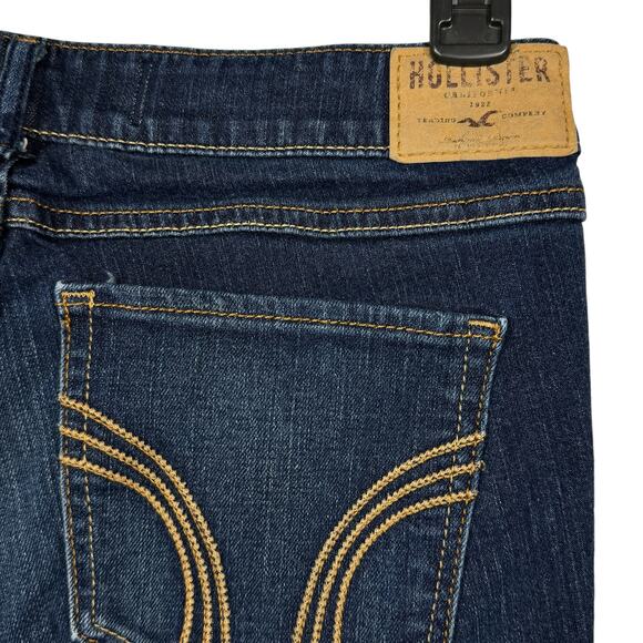 Hollister JRS SZ 7R Skinny Jeans Mid-Rise Zip-Fly Whiskered Medium Wash Pockets - Picture 7 of 10